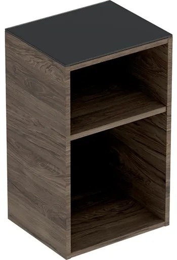 Geberit Smyle Square kúpeľňová skrinka nízka 36x60x30 cm orech 500.358.JR.1