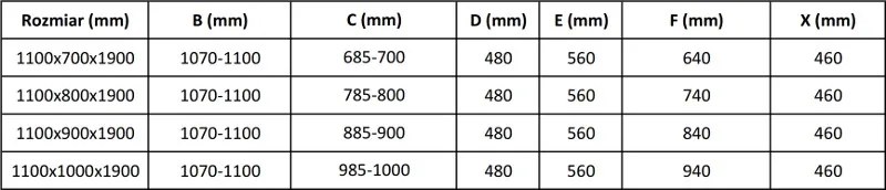 Mexen Apia, sprchový kút s posuvnými dverami 110 (dvere) x 90 (stena) cm, 6mm číre sklo, čierny profil, 840-110-090-70-00