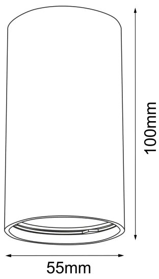Brosline 1252 - Bodové svietidlo POINT 1xGU10/10W/230V čierna