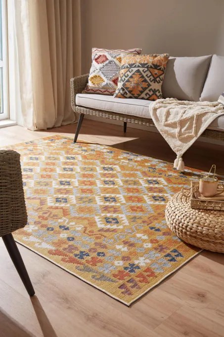 Obojstranný koberec Echo Aztec Navy