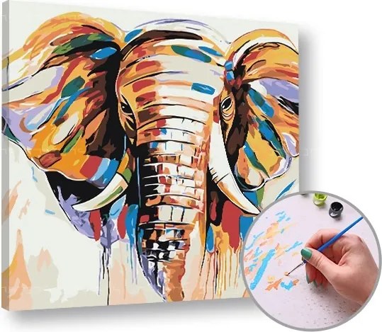 Maľovanie podľa čísel SLON– stredná náročnosť