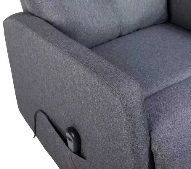 LuxuryForm DESIGN Elektricky polohovateľné televízne kreslo SEMIR - šedé