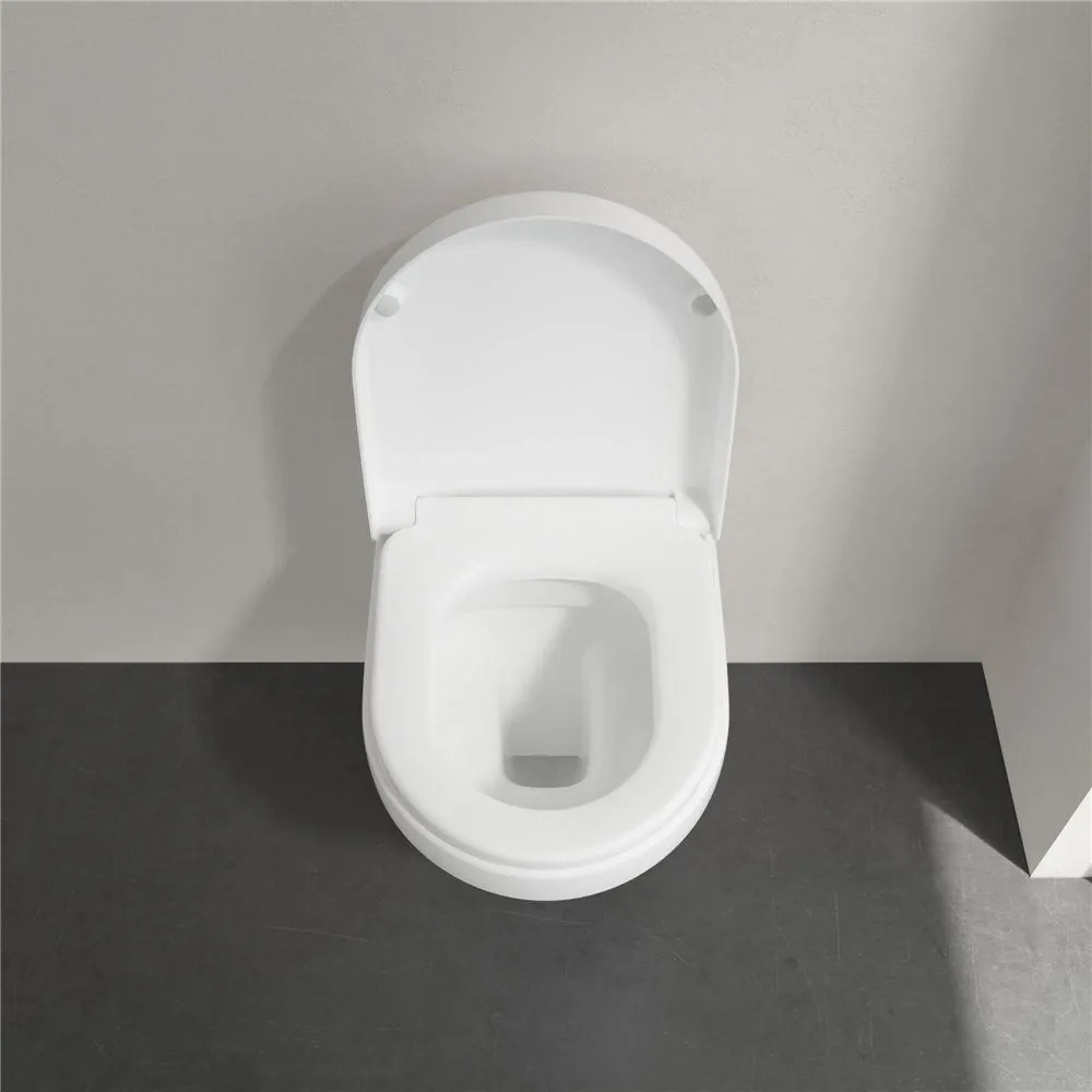 VILLEROY &amp; BOCH Architectura Compact WC sedátko s poklopom, s funkciou QuickRelease a Softclosing, biela alpská, 9M66S201