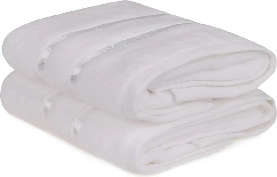 Súprava 2 bielych bavlnených uterákov Foutastic Dolce, 50 x 90 cm