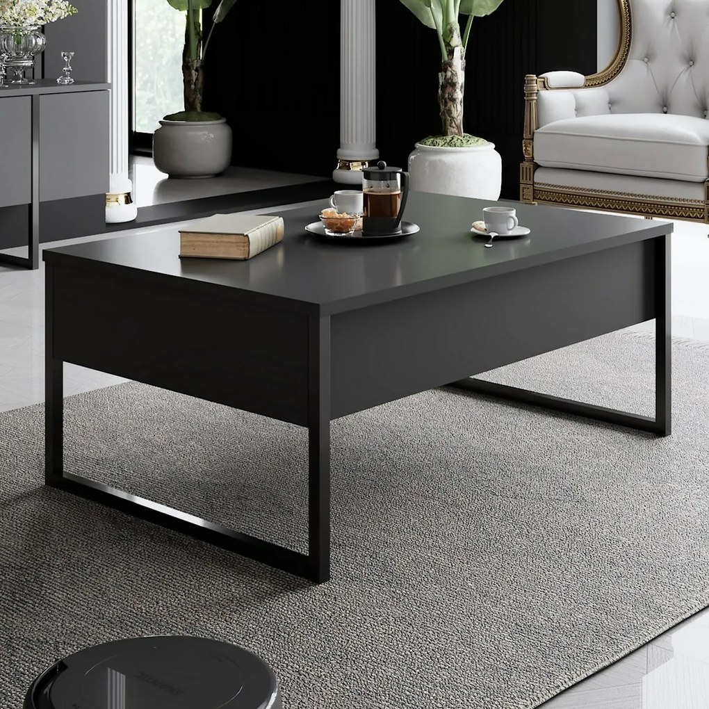 Konferenčný stolík Luxe Anthracite and Black