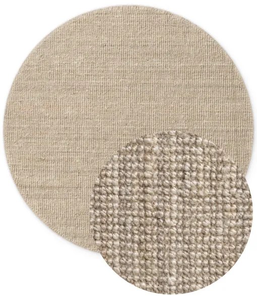 Koberec Hanse Home Bouclé Jaipur naturálny / béžový / biely kruh