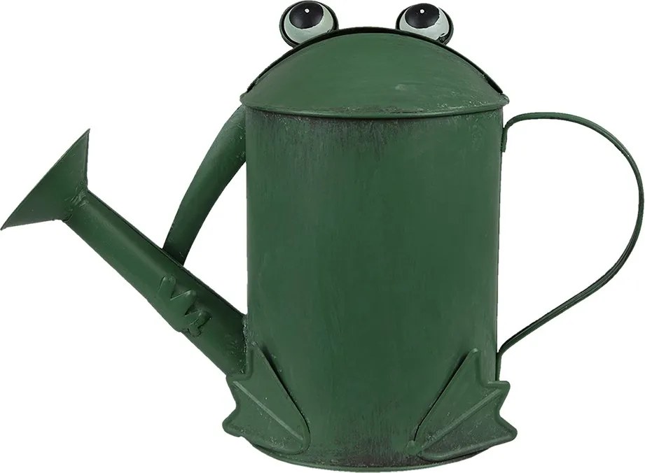 Zelená dekoratívna kanva v tvare žabky - 37*15*25 cm