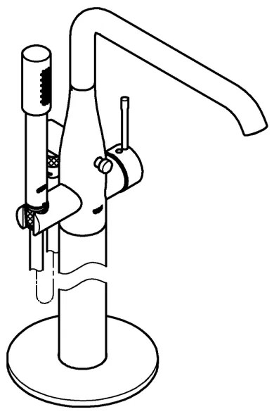 GROHE 23491DC1 - Vaňová batéria ESSENCE, 277 mm, nerezová oceľ