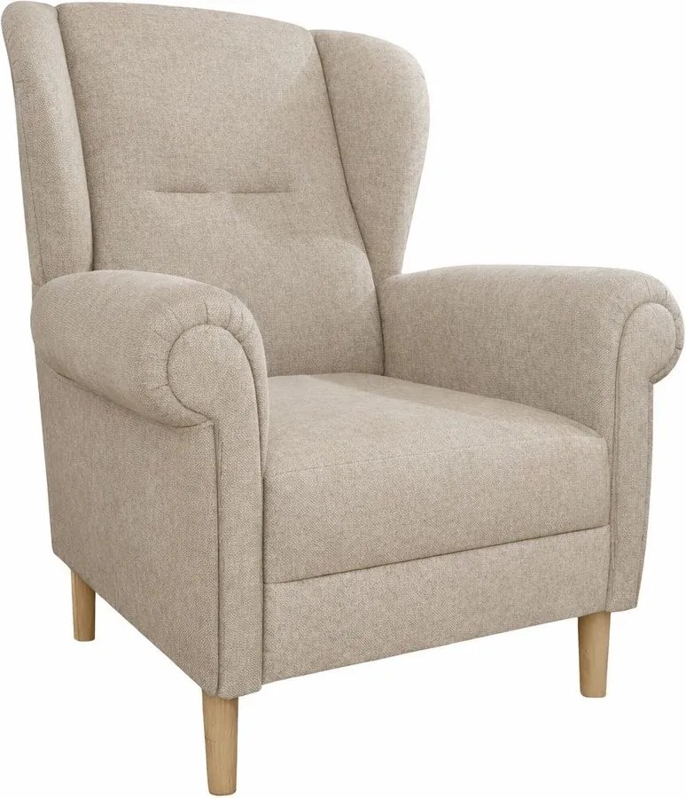 Svetlohnedé kreslo ušiak Swan – Ropez