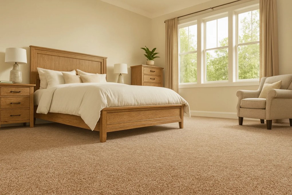 Condor Carpets, Metrážny koberec Prestige 94, na mieru, šíře 4m, hnedá, ab (mriežka), detská izba