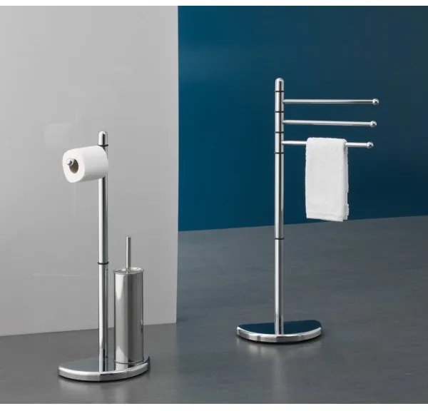 Gedy - Stojan s vešiakom na uteráky HIBISCUS 90,5 cm lesklý chróm