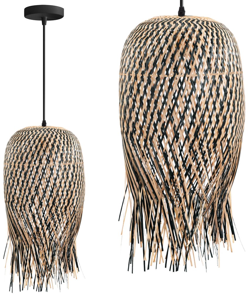 Toolight BOHO, stropné svietidlo 1xE27 APP1327-1CP, prírodná hnedá, OSW-05678