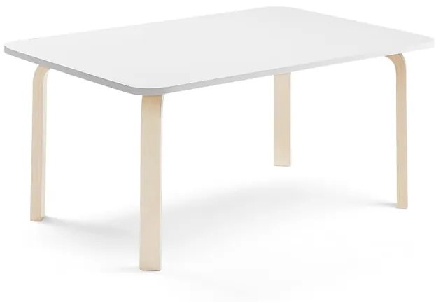 Stôl ELTON, 1200x700x530 mm, laminát - biela, breza