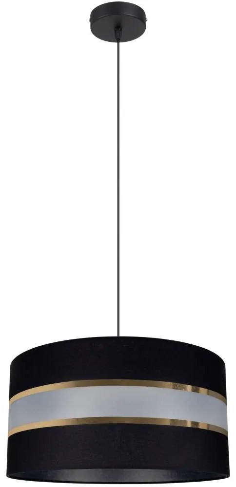 Luster na lanku CORAL 1xE27/60W/230V čierna