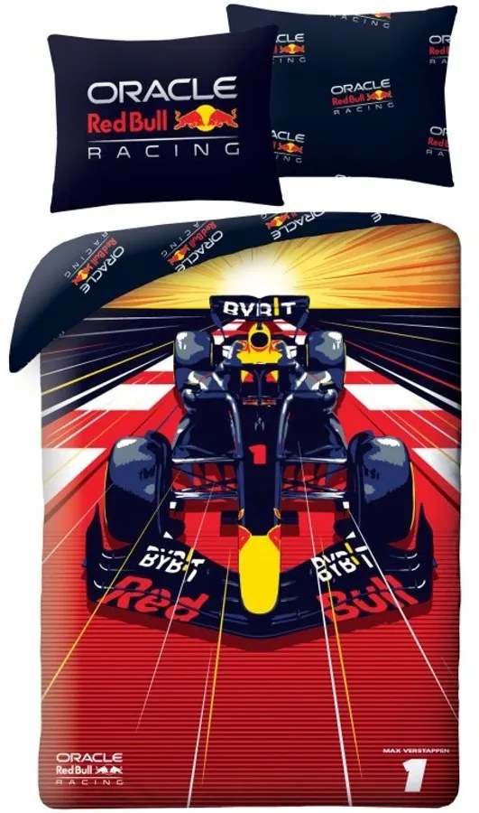 Posteľné obliečky Formula 1 Oracle Red Bull Racing - 100% bavlna - 70 x 90 cm + 140 x 200 cm