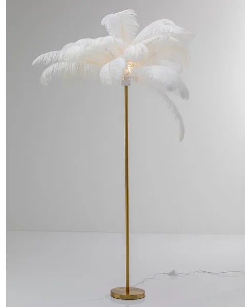 Feather Palm stojaca lampa biela 165 cm