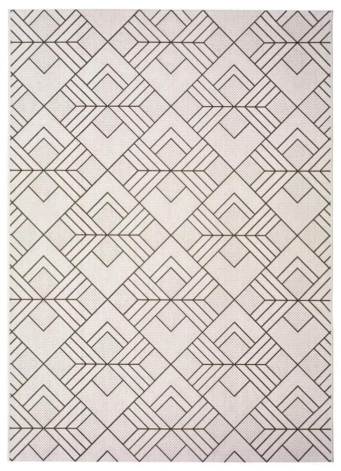 Bielo-béžový vonkajší koberec Universal Silvana Caretto, 80 x 150 cm