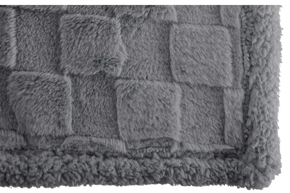 Sivá deka z mikroplyšu 150x200 cm Rava – Tiseco Home Studio