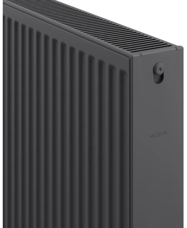 Mexen, panelový radiátor Mexen C22 600 x 1600 mm, bočné pripojenie, 2644 W, antracit - W422-060-160-66