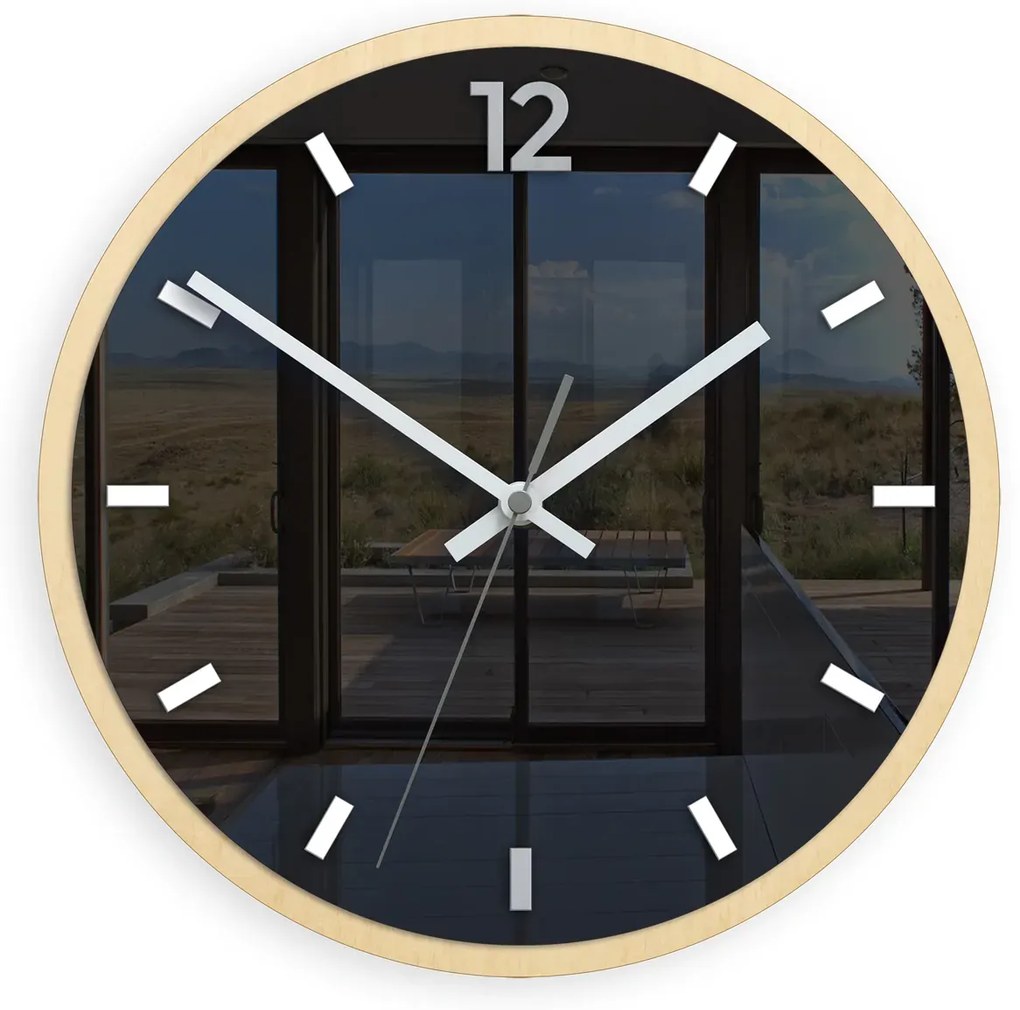 Nástěnné hodiny Grafit 30 cm šedé/černé