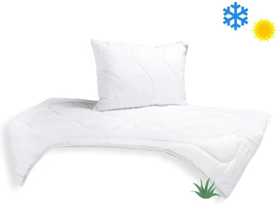 Brotex Prikrývka celoročná Aloe vera  140x200cm  850 g + vankúš 70x90cm