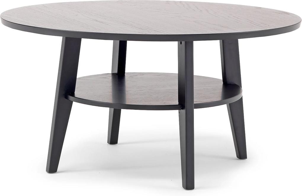 Konferenčný stolík Holly, Ø 1000x500 mm, čierny
