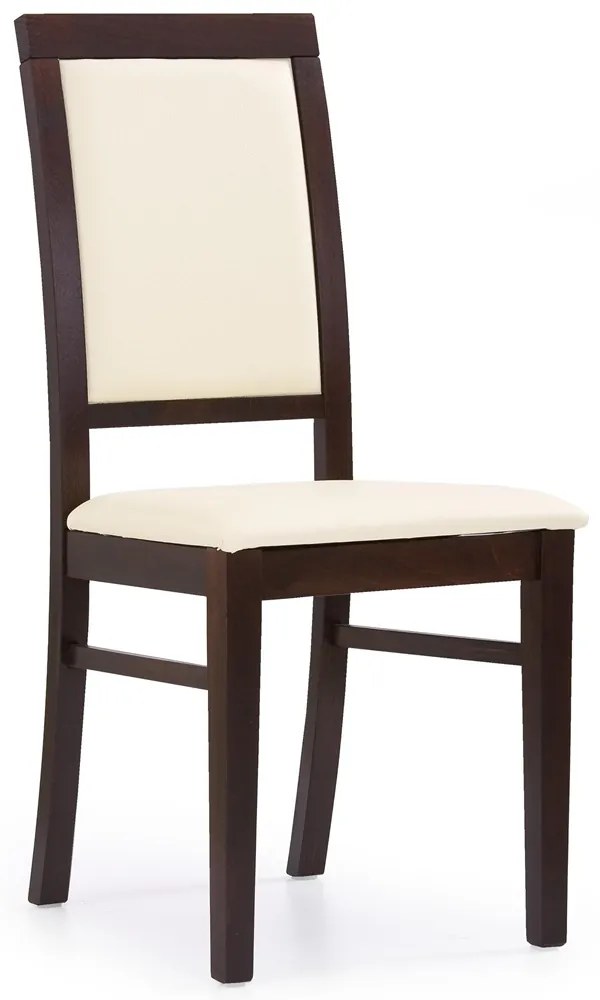 Jedálenská stolička Sylwek 1 - orech tmavý / krémová