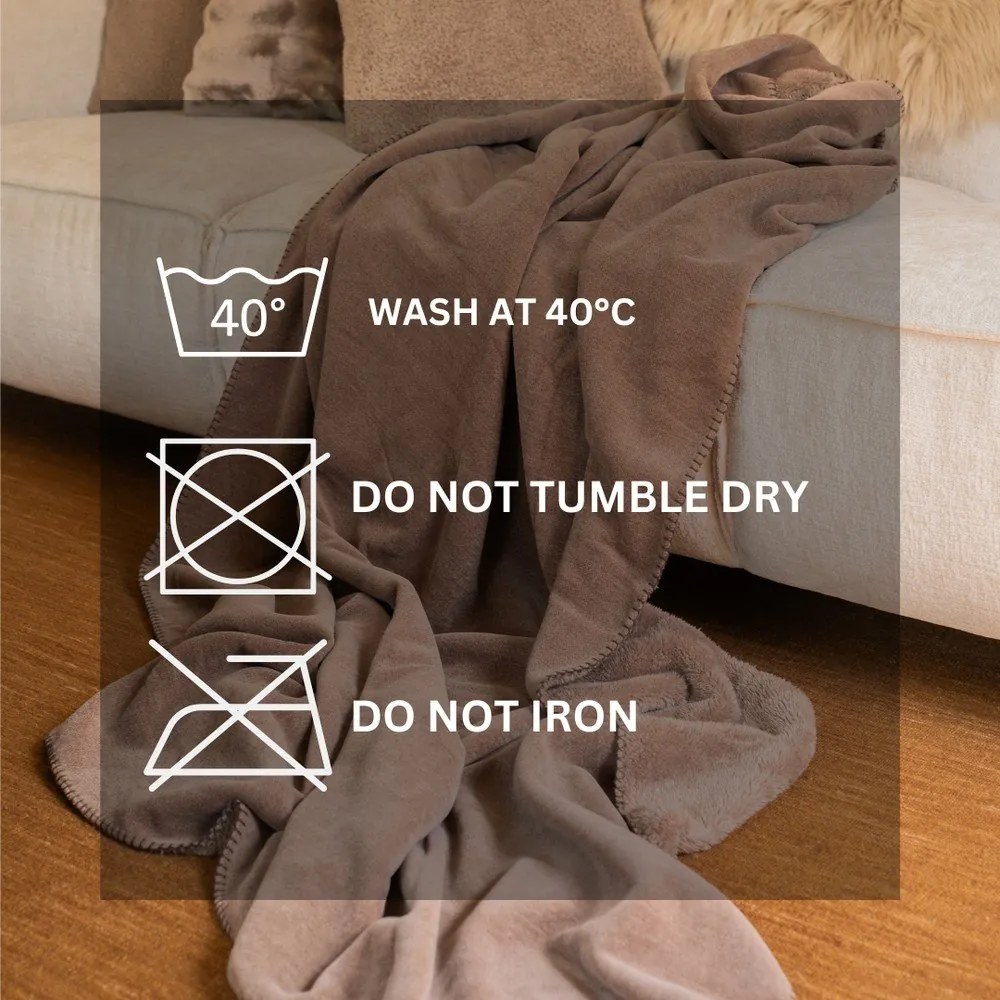 Hnedá deka z mikroplyšu 150x200 cm Tomo – Tiseco Home Studio