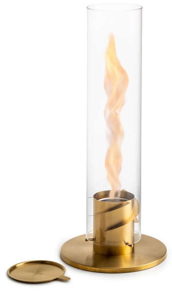 Stolný krb / lampáš so špirálovým ohňom SPIN 120, zlatá - Höfats