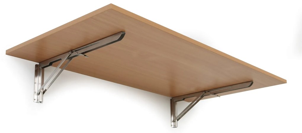 Sklápací stôl na stenu, 120x60 cm, nosnosť 30 kg, buk
