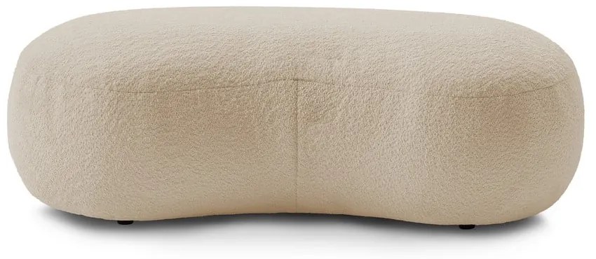 Béžová podnožka z textílie bouclé Saint-Germain – Bobochic Paris