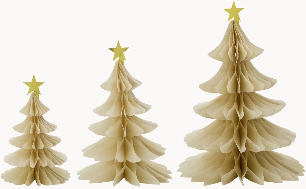 Ručne vyrobené vianočné ozdoby Tree, 3 ks