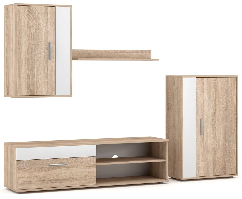 Obývacia stena Berno dub Sonoma/biela
