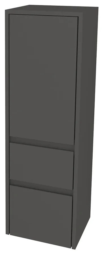 Mereo, Mereo Opto kúpeľňová skrinka vysoká 125 cm, ľavé otváranie, Multidecor, Šedá diamant, MER-CN995LSEDD