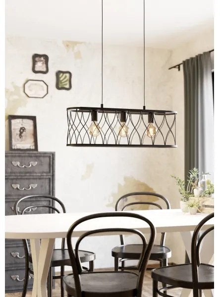 Eglo 43554 - Luster na lanku GILTSPUR 3xE27/40W/230V