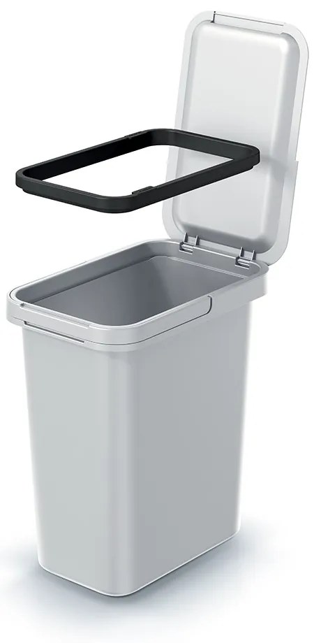 Závesný odpadkový kôš, 12 l, svetlo sivá