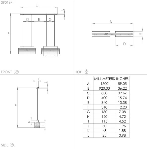 Eglo 390164 - Luster na lanku CIDRAZ 4xE27/40W/230V čierna/hnedá