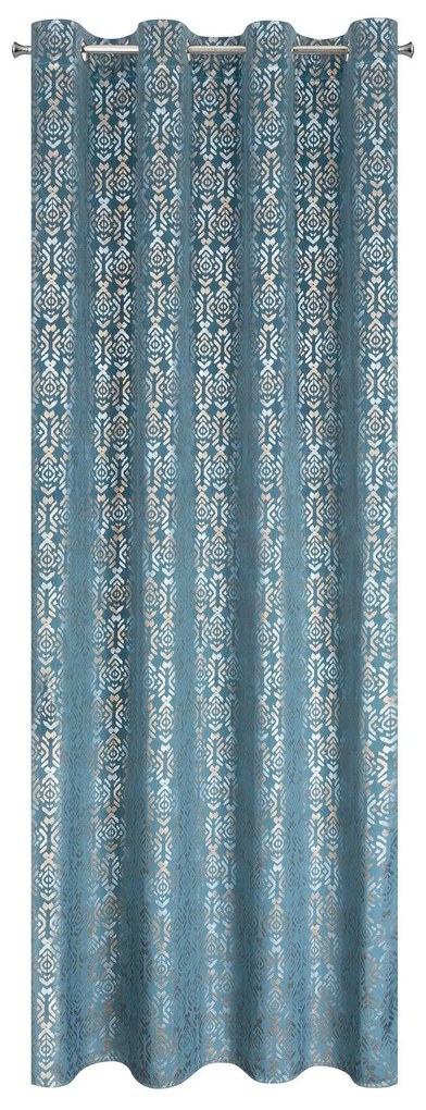 ZATEMŇOVACÍ ZÁVES NA KRÚŽKOCH LAURA 140X250 CM MODRÁ