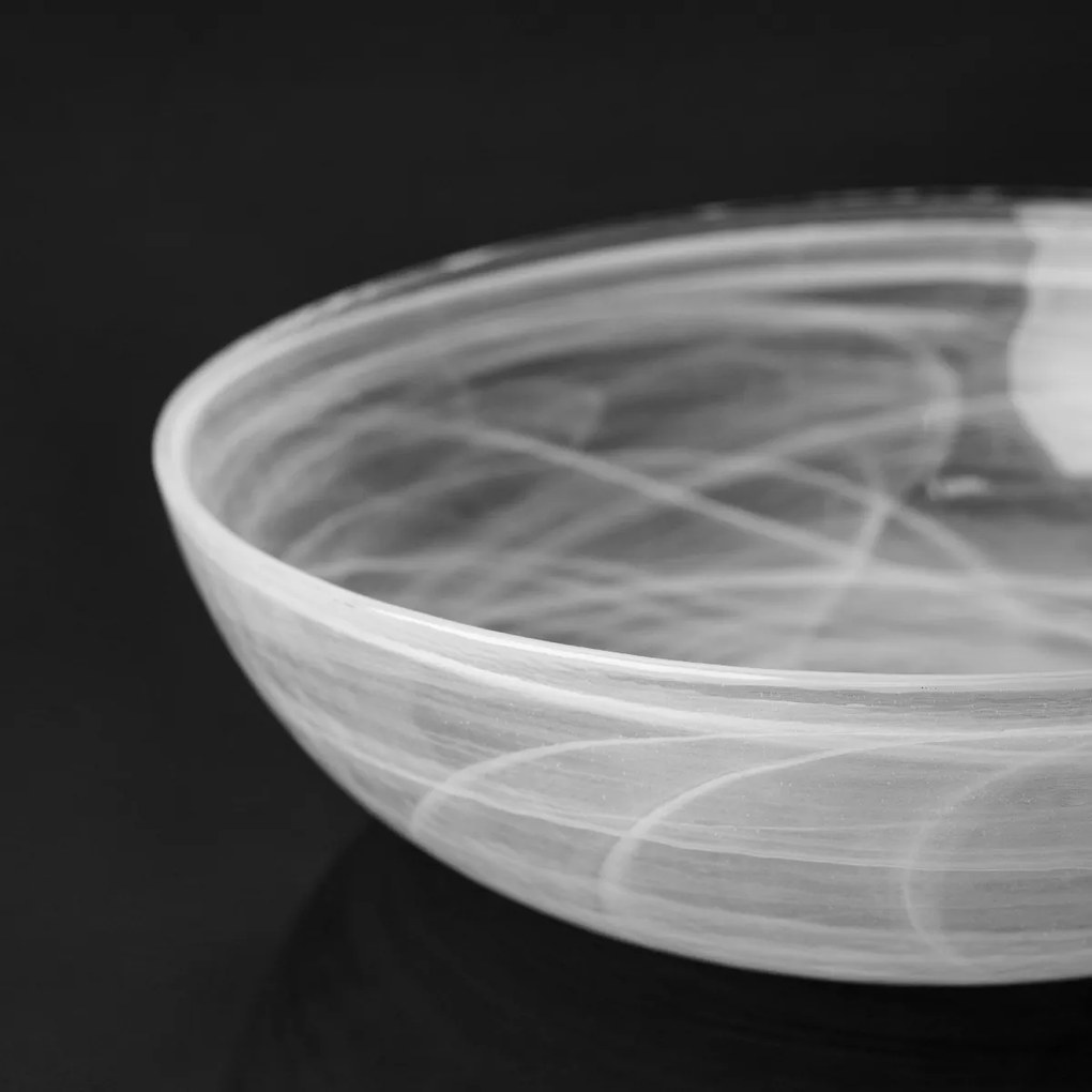 Miska biela 18 cm – Elements Glass - 321907