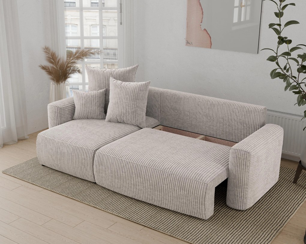 Rohová sedačka Denia (L) (mliečna). Akcia -20%. Vlastná spoľahlivá doprava až k Vám domov. 1133127