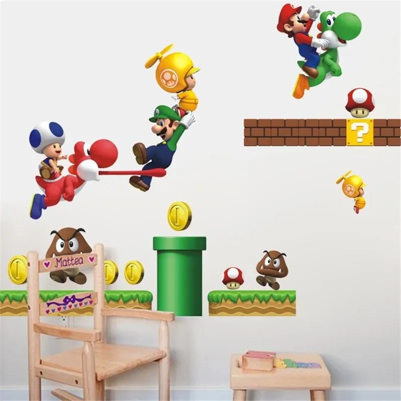 Veselá Stena Samolepka na stenu na stenu Super Mario Veľkosť: 72 x 60 cm
