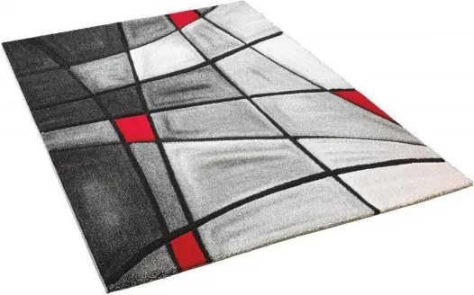 Koberec Brilliance 80x150 cm, šedo-červená abstrakcia