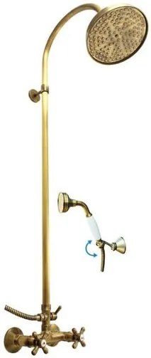 RAV SLEZÁK Morava sprchový systém s kohútikovou batériou stará mosadz mk181.5/3sm MK181.53SM