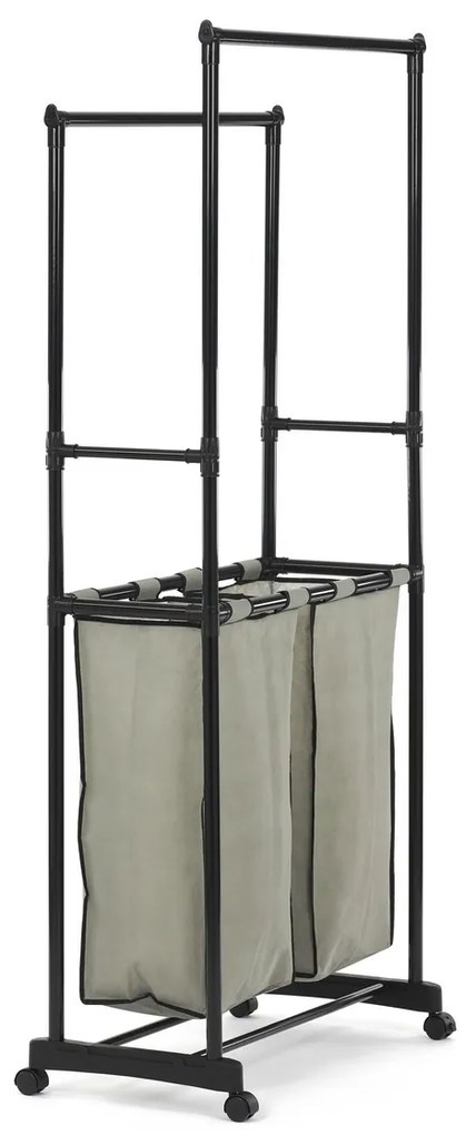 Stojan s úložným priestorom GD-176 BK, plast,čierna