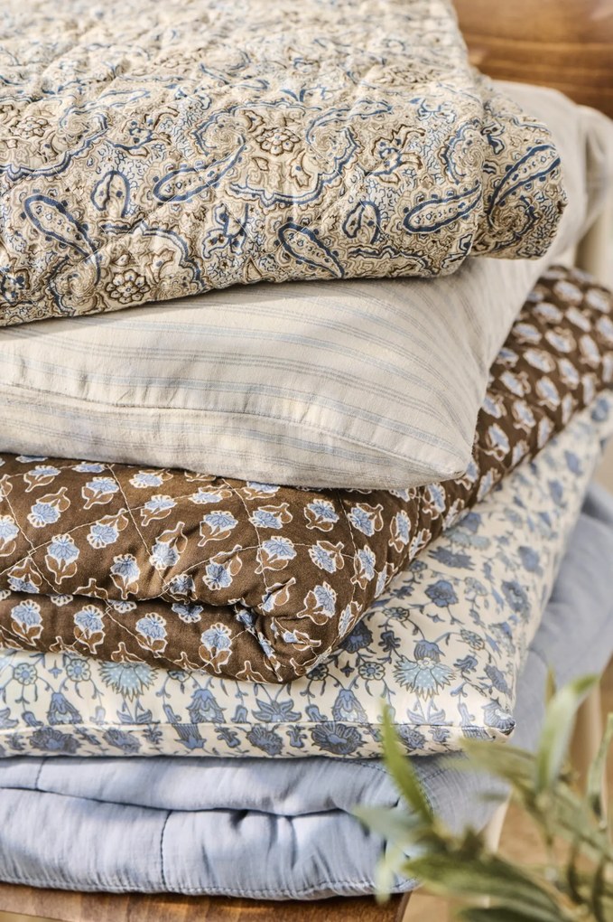 Ib Laursen Prešívaný prehoz Paisley Pattern 130 × 180 cm