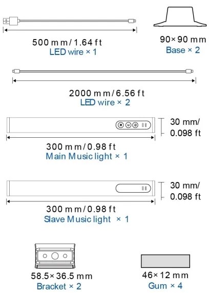 Globo 25895SH - SADA 2x LED RGB Stmievateľná stolná lampa LED/2W/5V Wi-Fi Tuya
