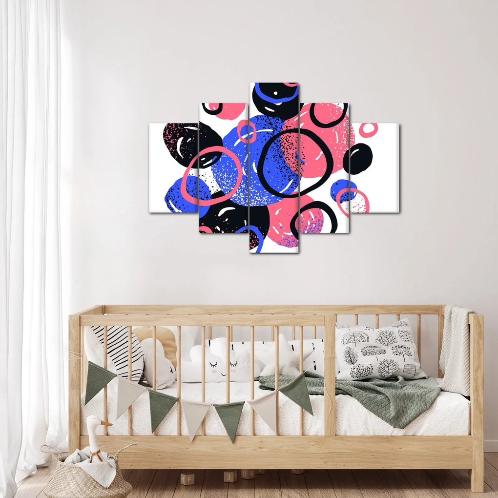 Obraz - Motív s kruhmi v živých farbách (150x105 cm)
