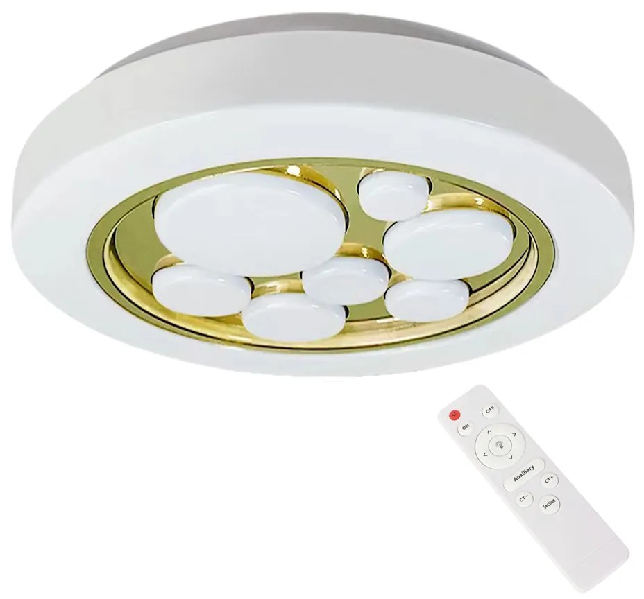 EUlight Stropné LED svietidlo Bubbles, 1x LED 30w, 3000-6000k, w/g, s ovládačom
