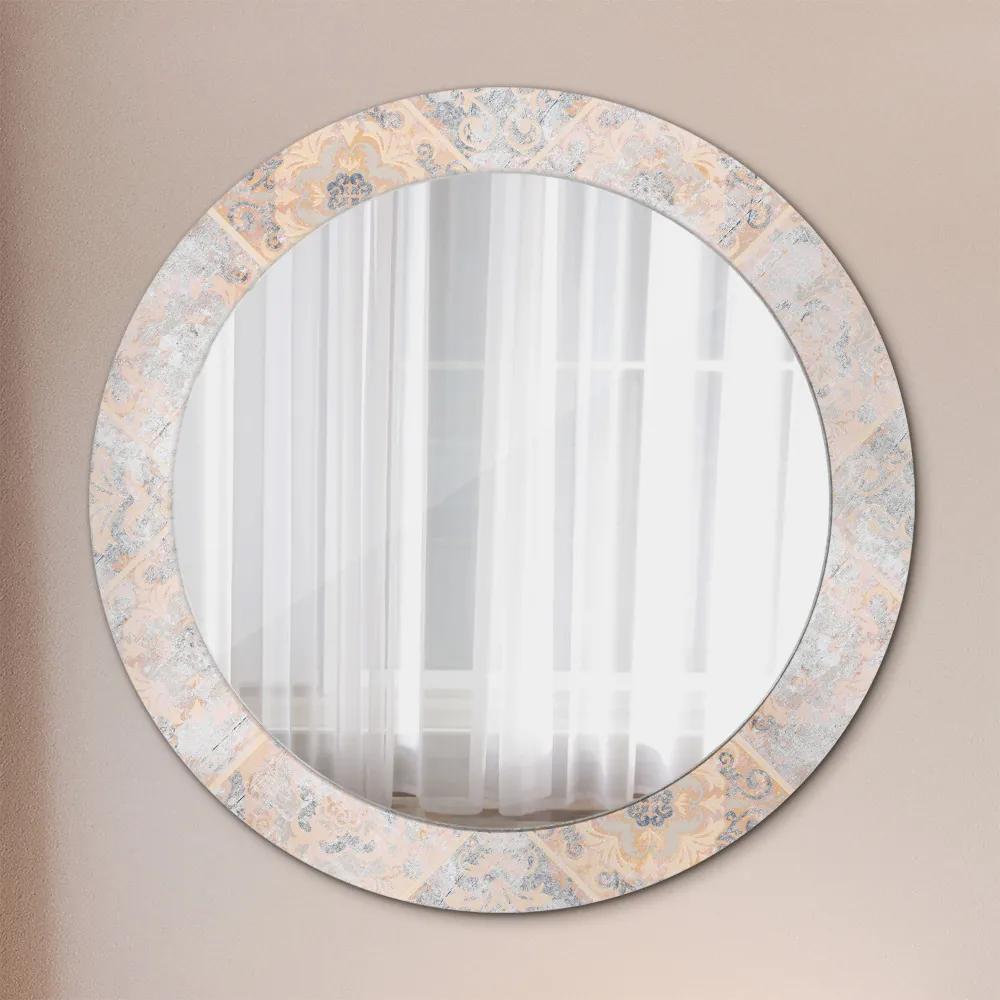 Okrúhle ozdobné zrkadlo Ošúchaný mozaik fi 70 cm