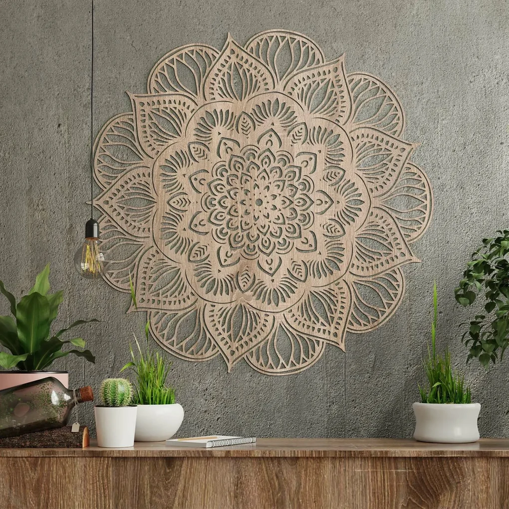 DUBLEZ | Vyrezávaná 3D Mandala - lotosový kvet